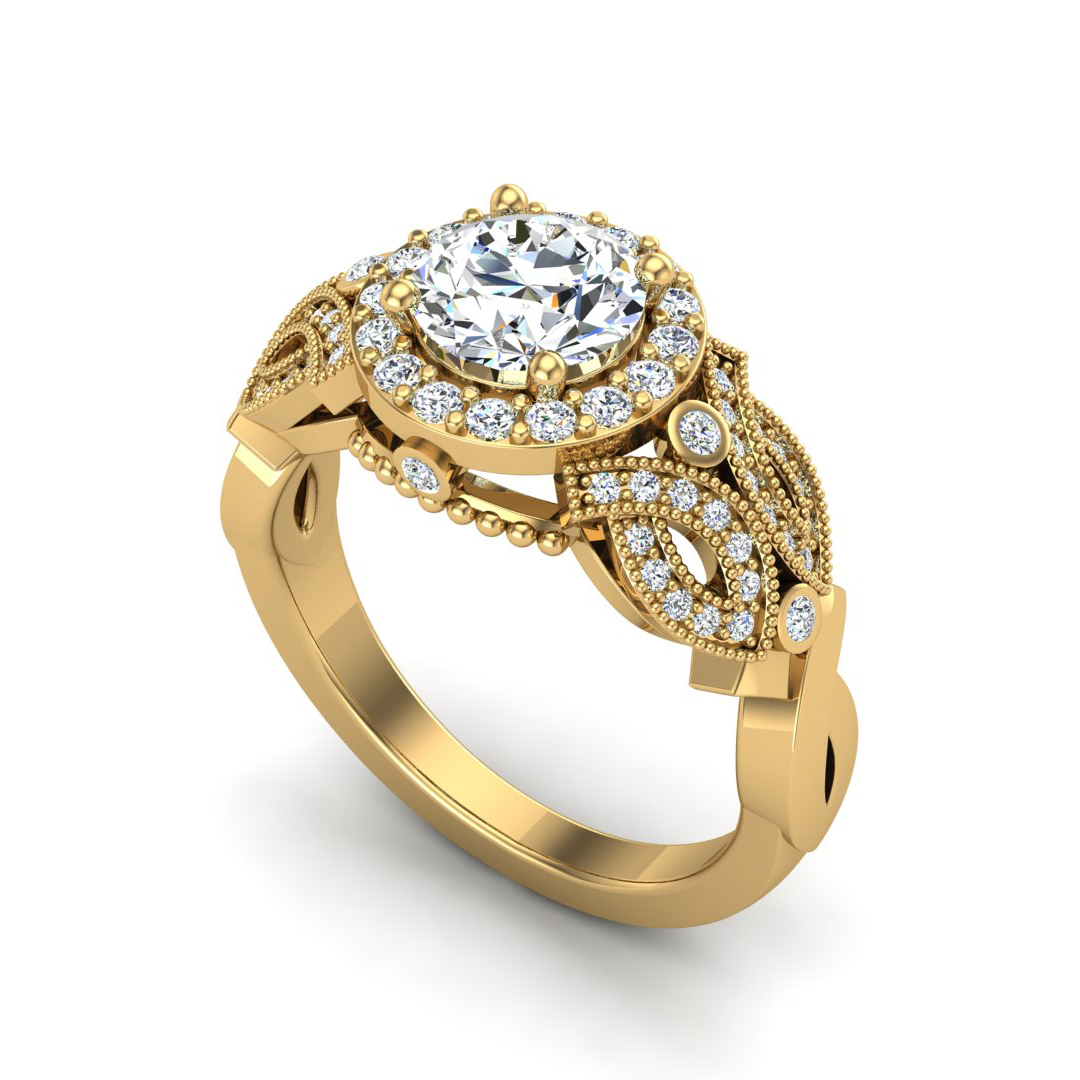 Giselle Halo Engagement Ring